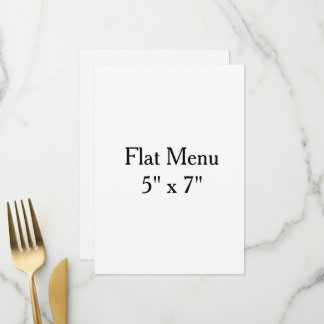 Diseñe su propio menú plano personalizado de 5" x