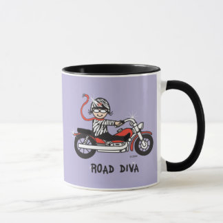 diseño 1 de la taza de la diva del camino