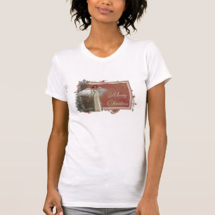Diseño 1 del ángel del navidad - camiseta de las