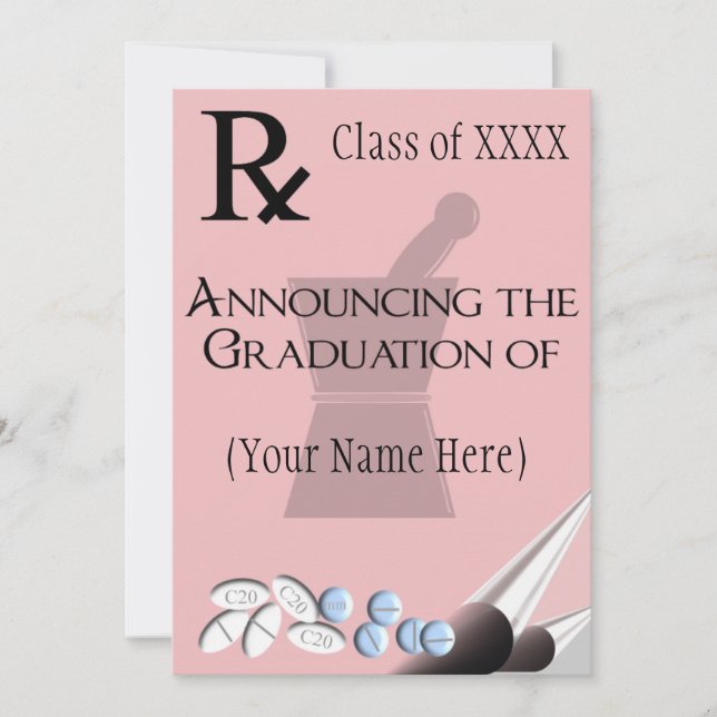 Diseño 5 del cojín de Rx de las invitaciones de la (Anverso)