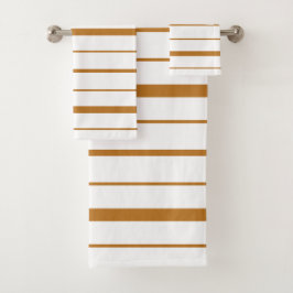 Diseño a rayas marrón dorado sobre blanco