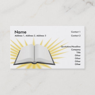 Diseño abierto de la tarjeta de visita del libro