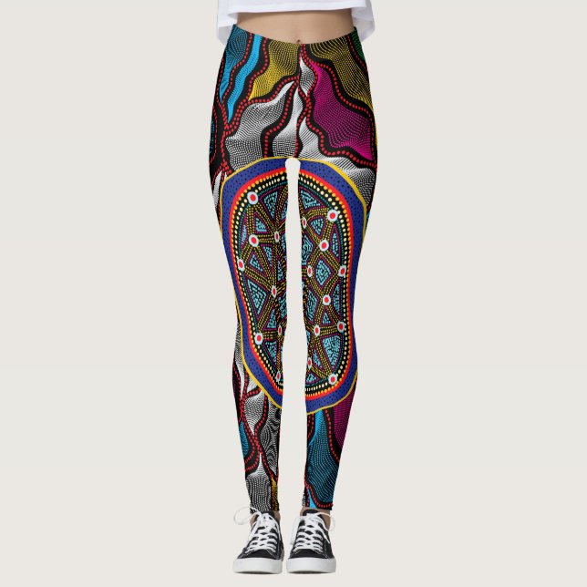 Diseño aborigen-15 leggings (Anverso)