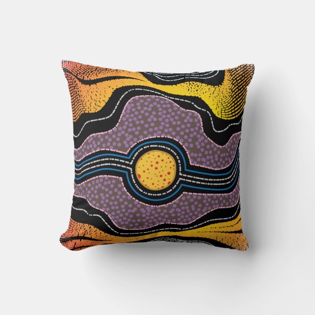 Diseño aborigen un Cojín decorativo (Anverso)