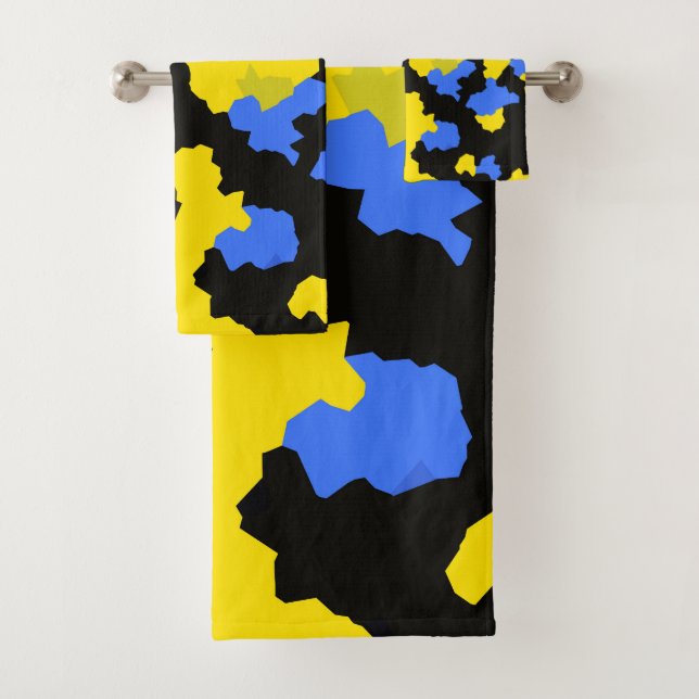 Diseño abstracto amarillo azul negro (In situ)