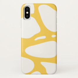 Diseño abstracto amarillo y blanco iphone x funda