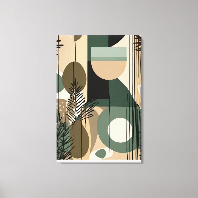 Diseño abstracto Boho - Impresión de lienzo estira (Anverso)