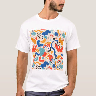 Diseño abstracto casual de camisetas