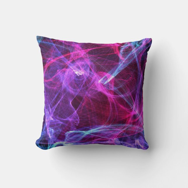 Diseño abstracto de almohada morada y rosa (Anverso)