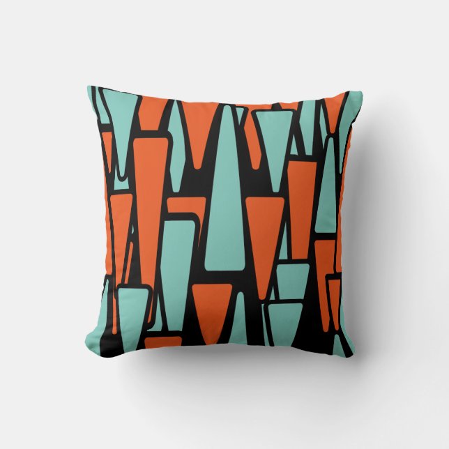 Diseño abstracto de almohadas de mandarina y turqu (Anverso)