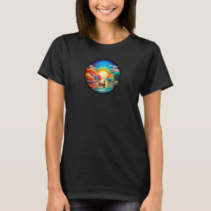 Diseño abstracto de camisetas con temática de natu