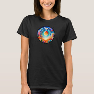 Diseño abstracto de camisetas con temática de natu