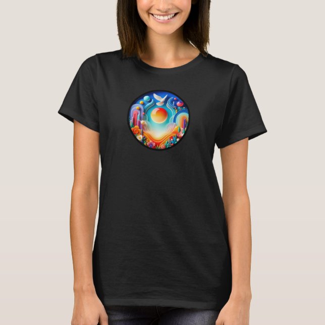 Diseño abstracto de camisetas con temática de natu (Anverso)