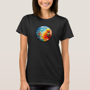 Diseño abstracto de camisetas con temática de natu