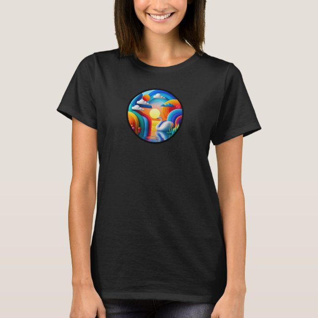 Diseño abstracto de camisetas con temática de natu (Anverso)