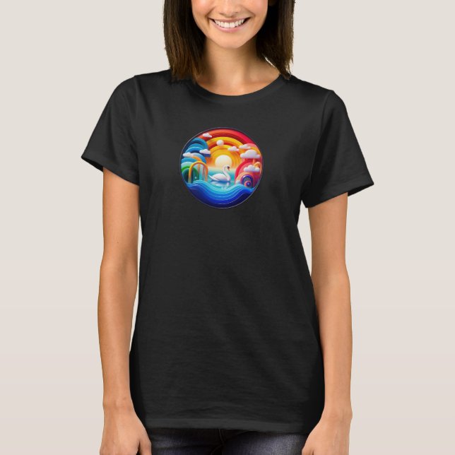 Diseño abstracto de camisetas con temática de natu (Anverso)