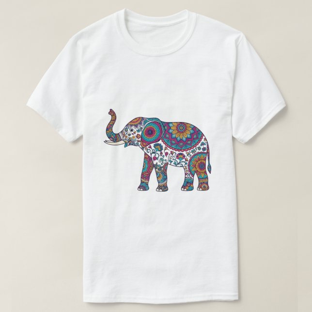 diseño abstracto de elefante para camiseta (Diseño del anverso)