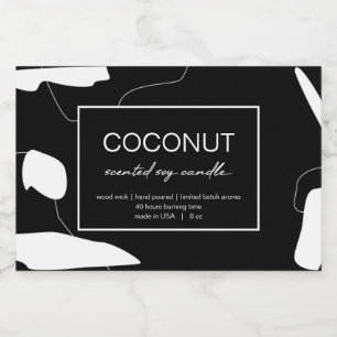 Diseño abstracto de etiquetas de productos de vela