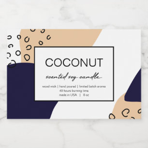 Diseño abstracto de etiquetas de productos de vela