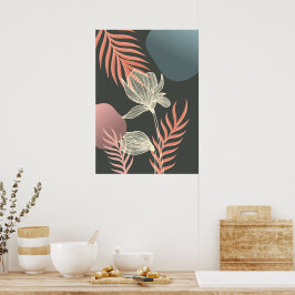 Diseño abstracto de la flor de arte de la línea -