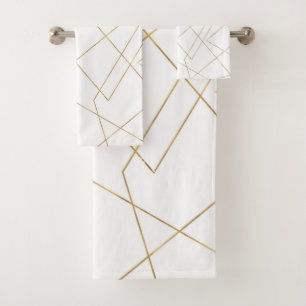 Diseño abstracto de trazos geométricos Gold mode