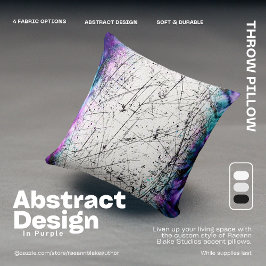 Diseño abstracto en Cojín decorativo morado