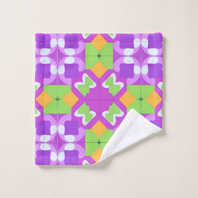 Diseño abstracto geométrico colorido (Toallita)