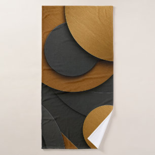 Diseño abstracto geométrico de lujo negro y oro
