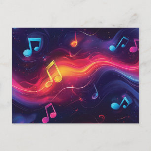 Diseño abstracto lindo de notas musicales flotante