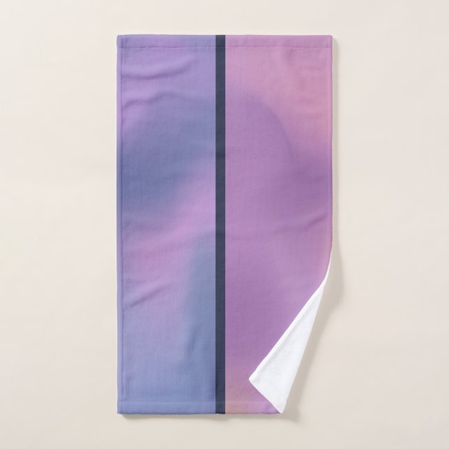 Diseño abstracto moderno morado y rosado de Swirli (Toalla de mano)