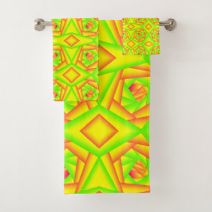 Diseño abstracto ombre de cítricos verde naranja a