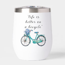 Diseño Acuarela de Bicicleta Floral Boho Chic