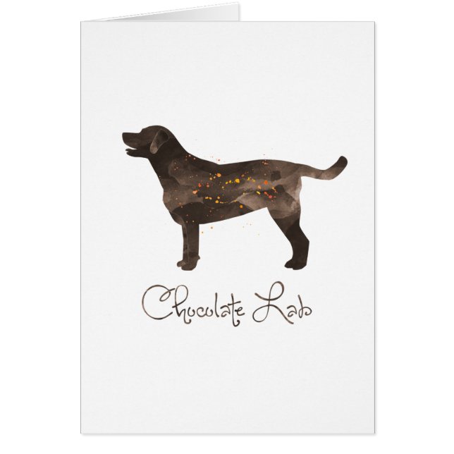 Diseño acuarela de Chocolate Lab (Frente)
