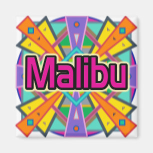 Diseño alegre de imán "Malibu"