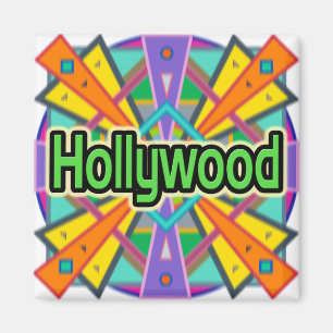 Diseño alegre, imán "Hollywood"