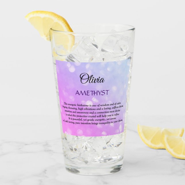 Diseño Ametista de Birthstone en Febrero (Anverso (hielo))