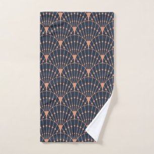 Diseño Art deco vintage de mandarina azul marino
