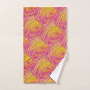 Diseño artístico naranja de color rosa salmón con
