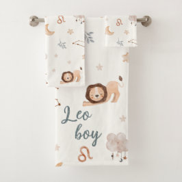 Diseño astrológico: Rótulo acuarela Leo Zodiac