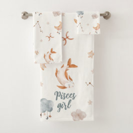 Diseño astrológico: Rótulo acuarela Pisces Zodiac