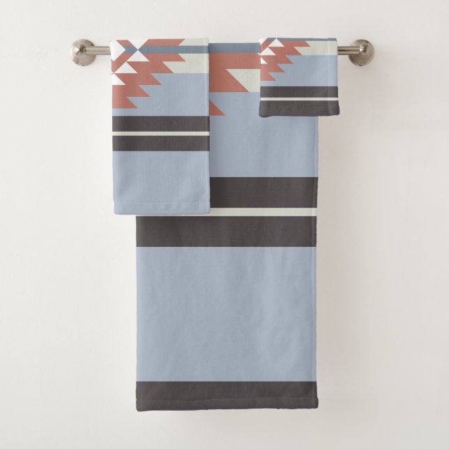 Diseño azteca en tonos rosa y azul (In situ)