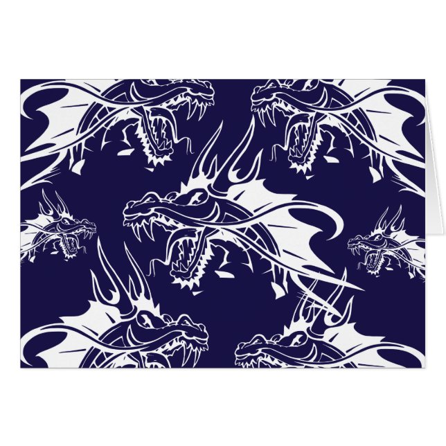 Diseño azul de la fantasía de la criatura mítica (Anverso (Horizontal))