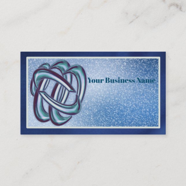 Diseño azul de tarjeta de visita personalizar (Anverso)