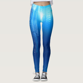 Diseño azul futurista en leggings