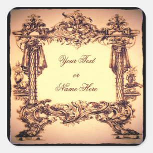 Diseño barroco pegatinas personalizados