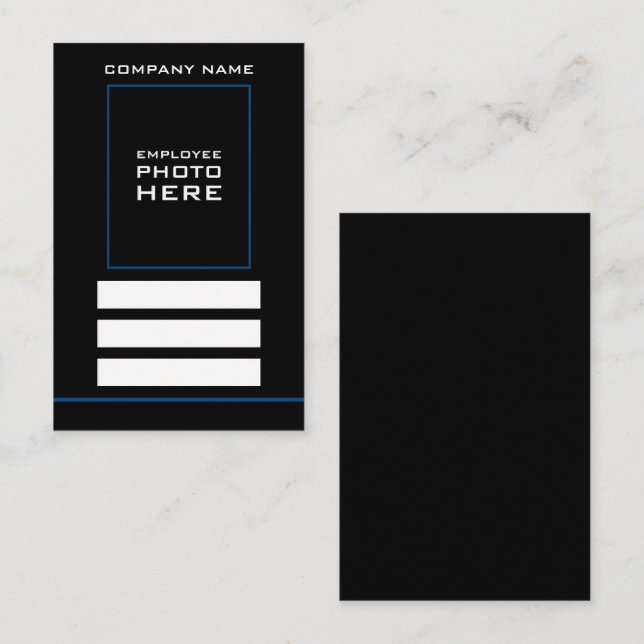 Diseño básico, tarjetas de identificación fotográf (Anverso / Reverso)