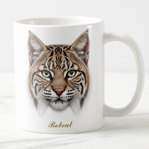 Diseño bilateral de la taza de café Bobcat