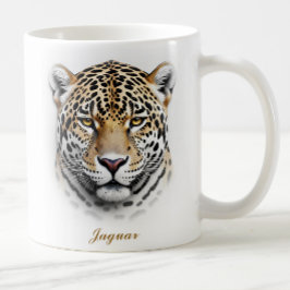 Diseño bilateral de tazas de café jaguar