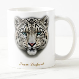 Diseño bilateral de tazas de leopardo de la nieve