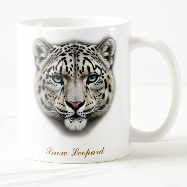 Diseño bilateral de tazas de leopardo de la nieve (Subido por el creador)